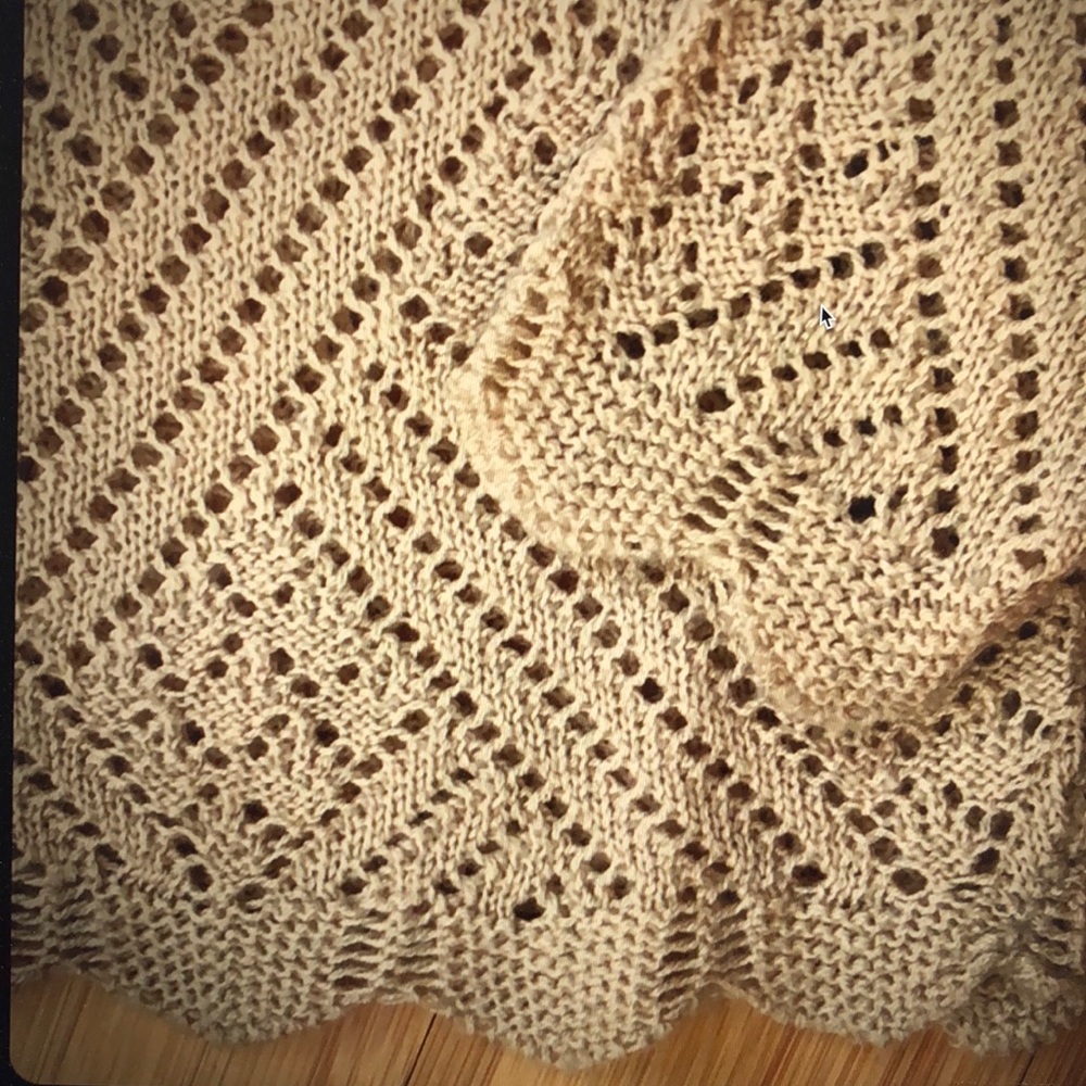 Lacey knit acrylic pullover